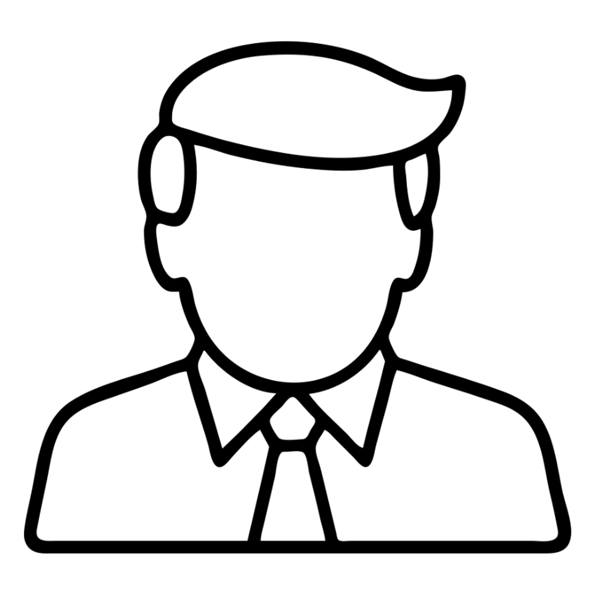 Donald Trump with his signature hairstyle sticker