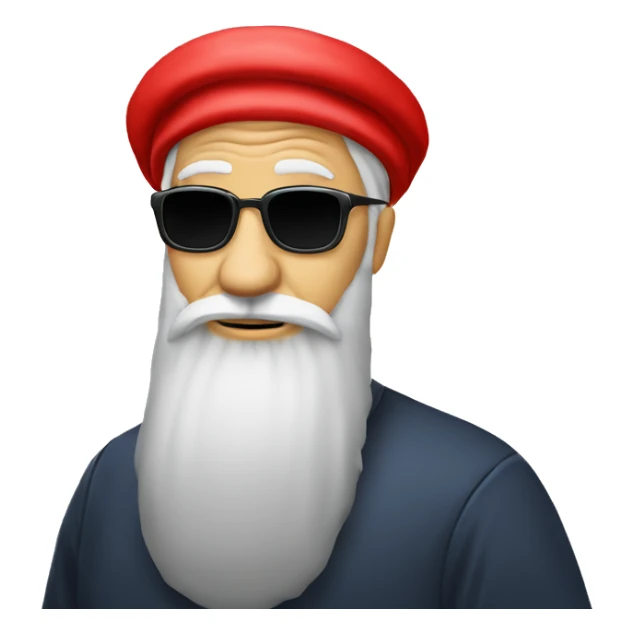 cheeky ayatollah with a beard in "Great Again” Red hat sticker