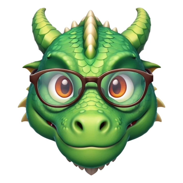 I want a dragon with glasses on sticker