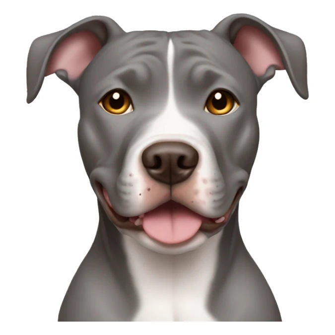 Grey female pitbull with brown eyes sticker