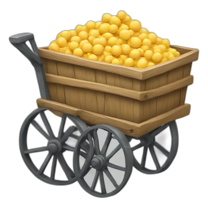 cart cartoon style sticker