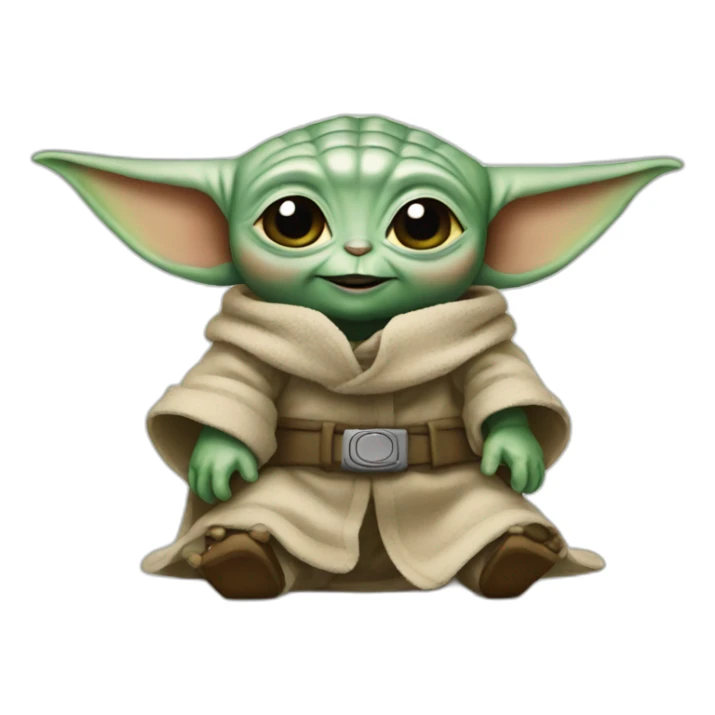 jolly baby yoda sticker