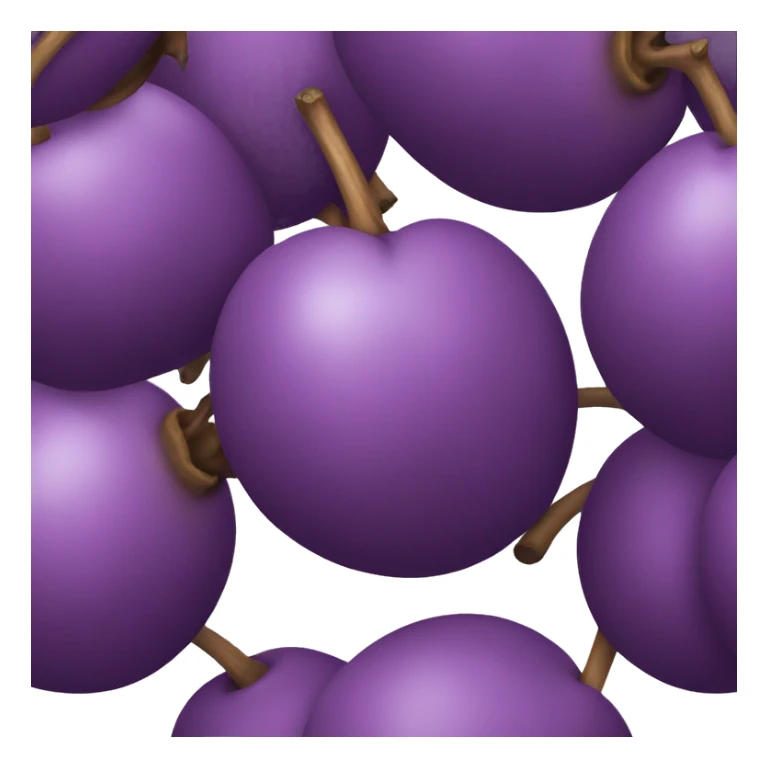 3D plum sticker