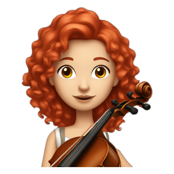 Girl cellist with red hair sticker