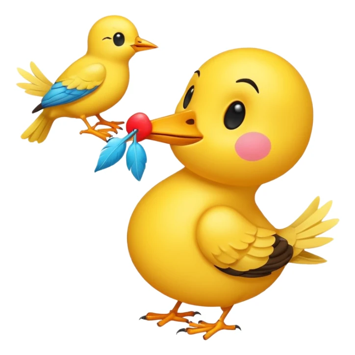 smiley face shooting bird with kiss sticker