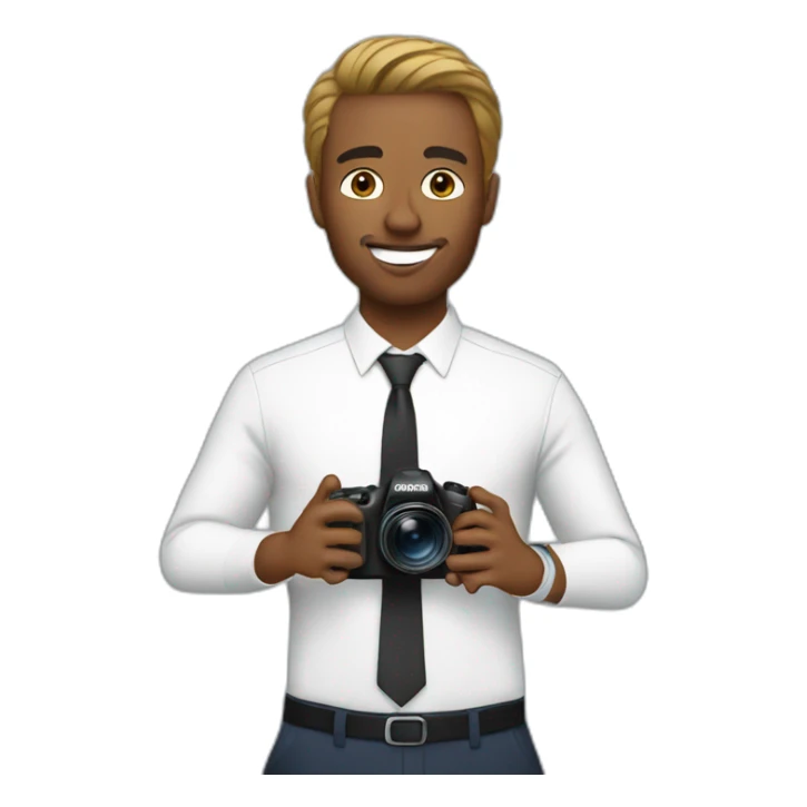 sport journalist doing a video for social media sticker