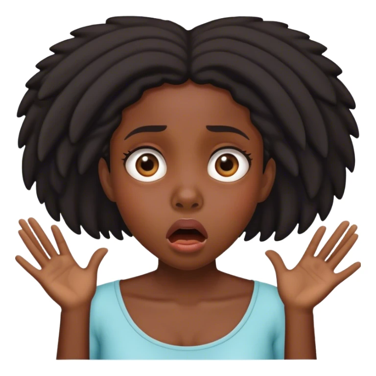 Shocked black girl sticker