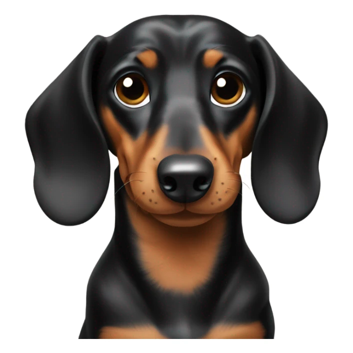 a black and tan Dachshund giving thumbs up sticker