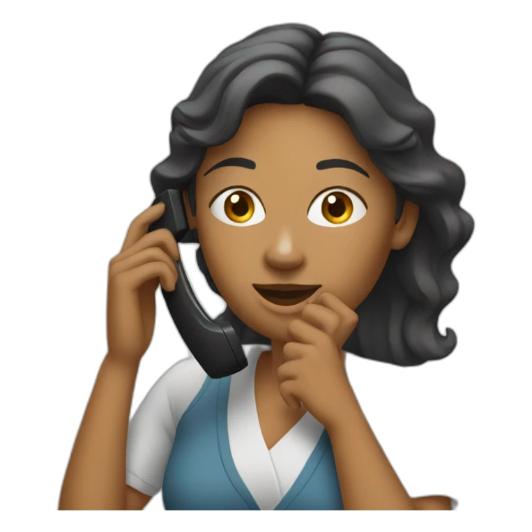 Woman on a phone call sticker