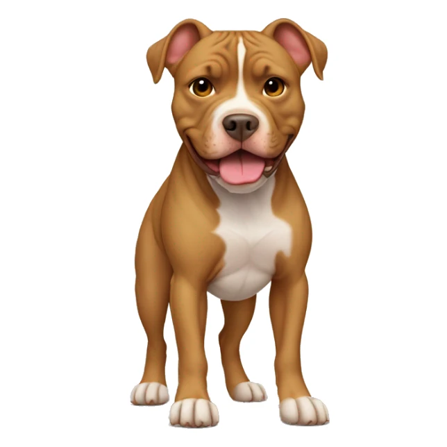 light brown american pitbull terrier with light brown full body sticker