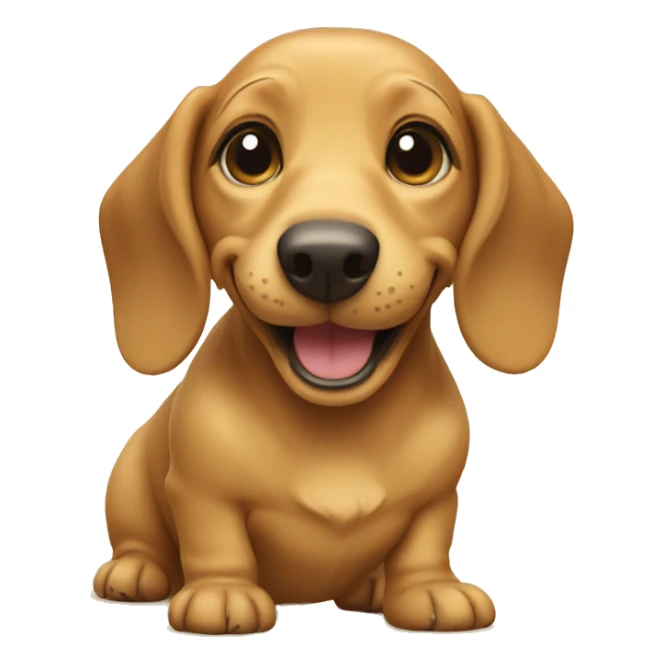 Yellow smiling Dachshund puppy  sticker