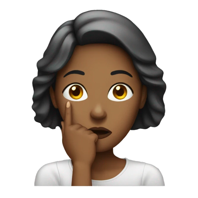 woman silence sign sticker