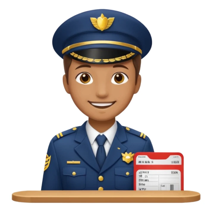 ticket seller at booth sticker