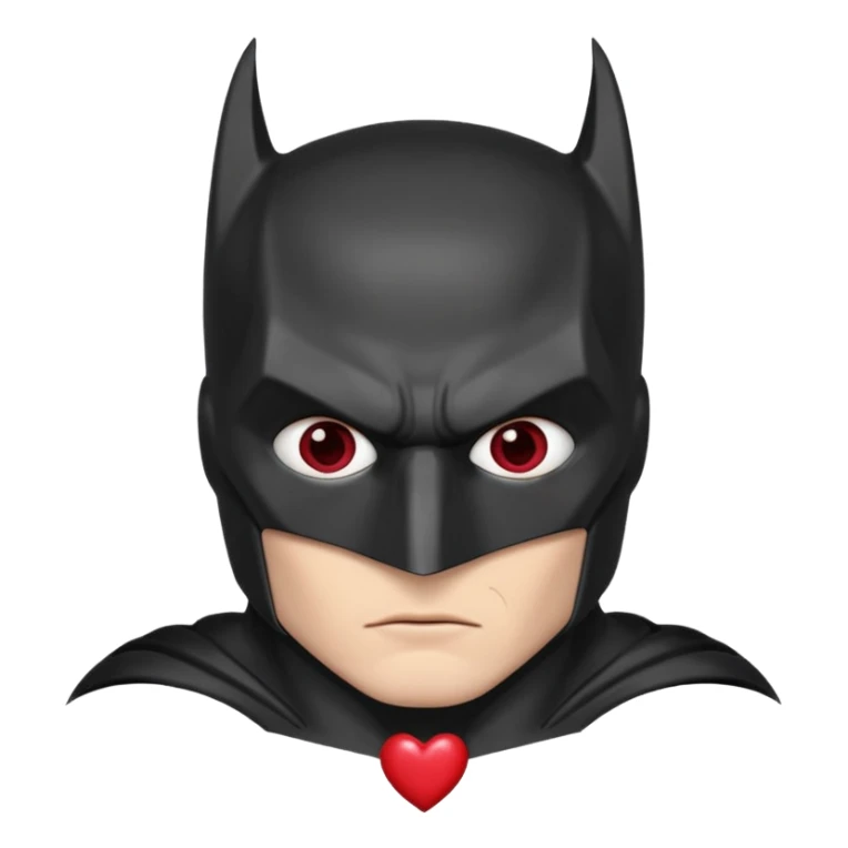 batman with hearts in his eyes sticker