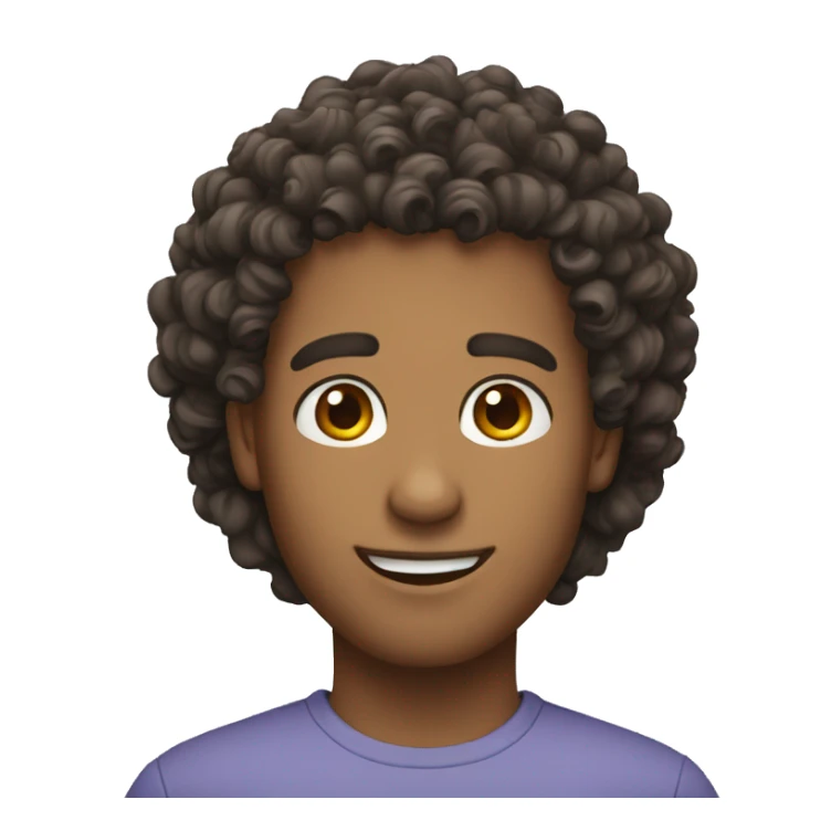 curly hair guy sticker