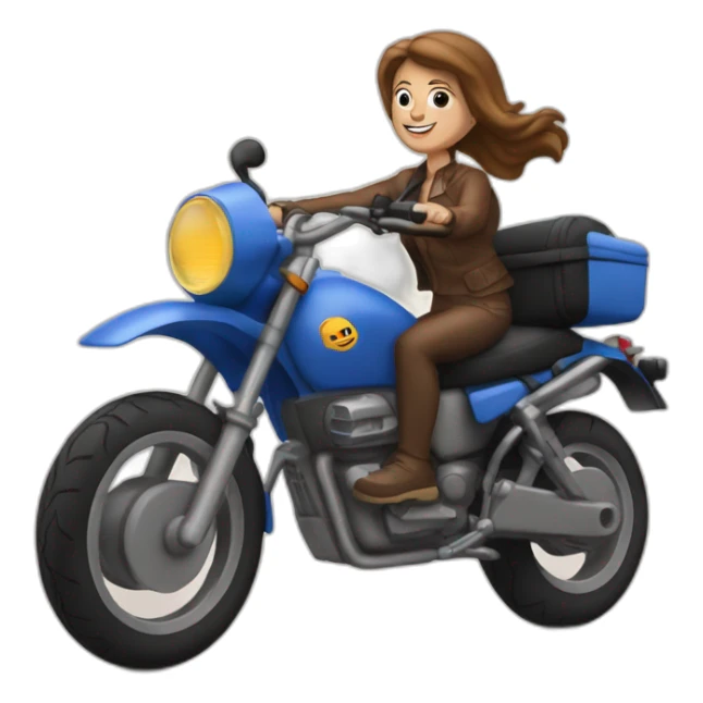 Une mamie sur une moto sticker