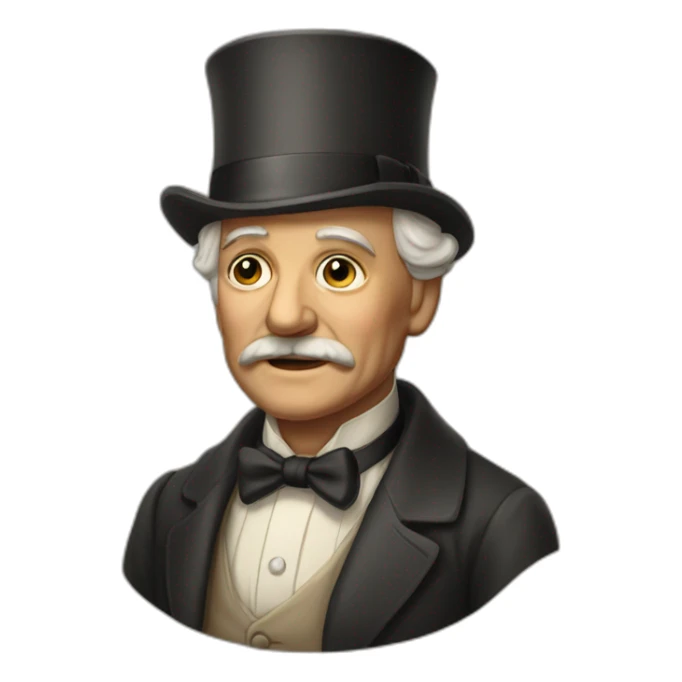 an old gentleman in the early 20th century sticker