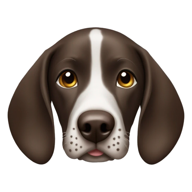 German shorthair with  heart eyes sticker