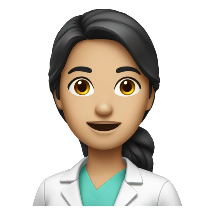 dentist woman dark hair sticker