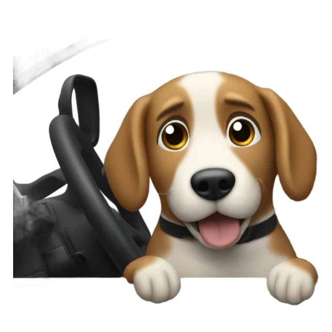 Dogs driving a Toyota Tacoma  sticker