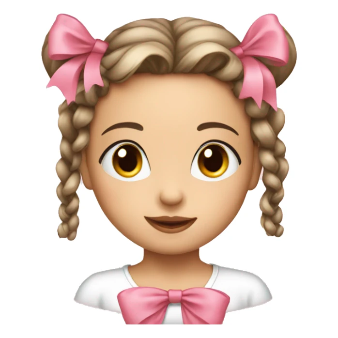 Pretty girl with bow pink sticker