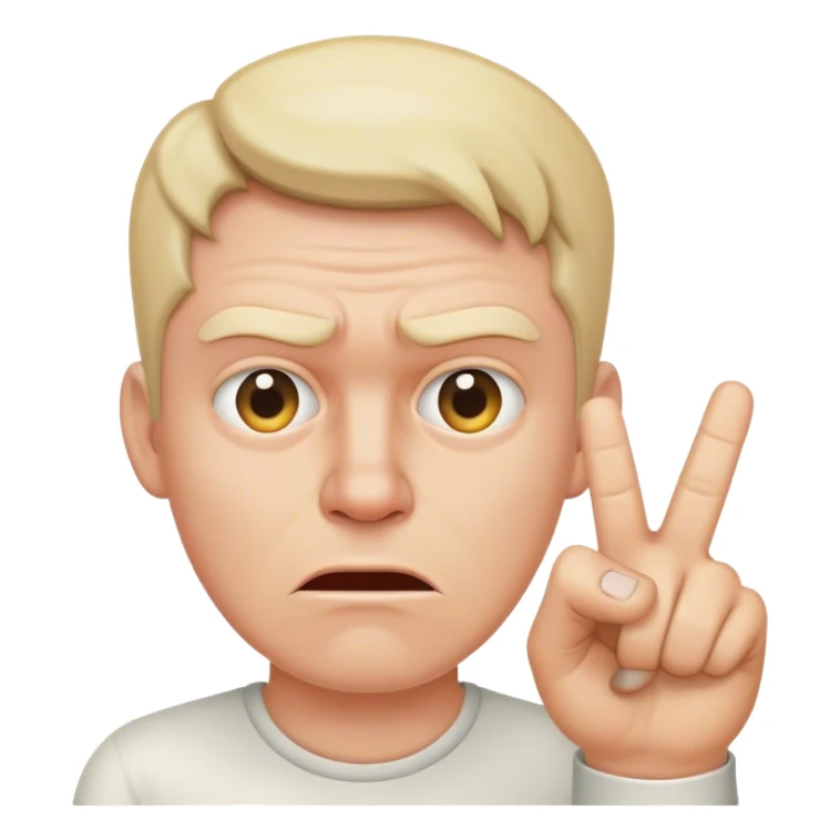 The disgruntled white man shakes his finger sticker