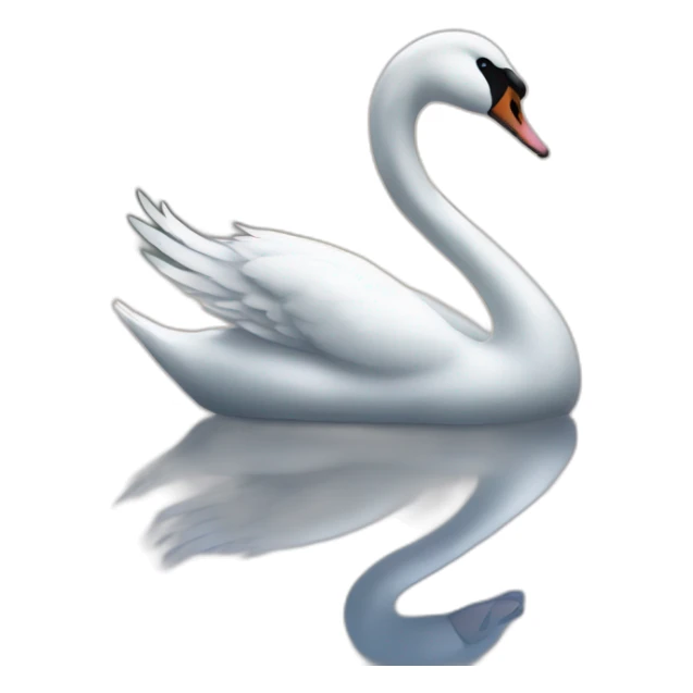 number 2 in the form of a swan sticker