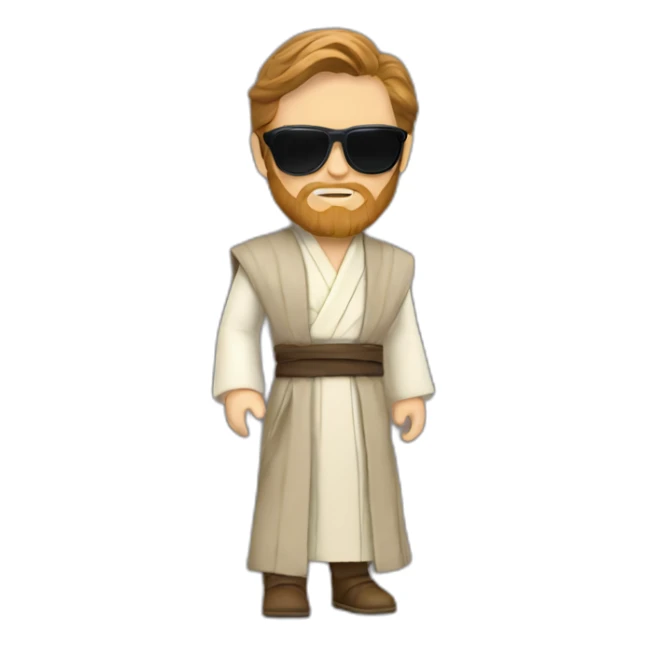 Fashionista Obi wan Kenobi with sunglasses sticker