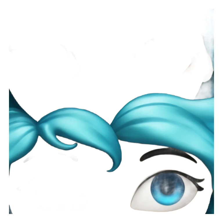 little cute mermaid kisses with blue eyes  sticker