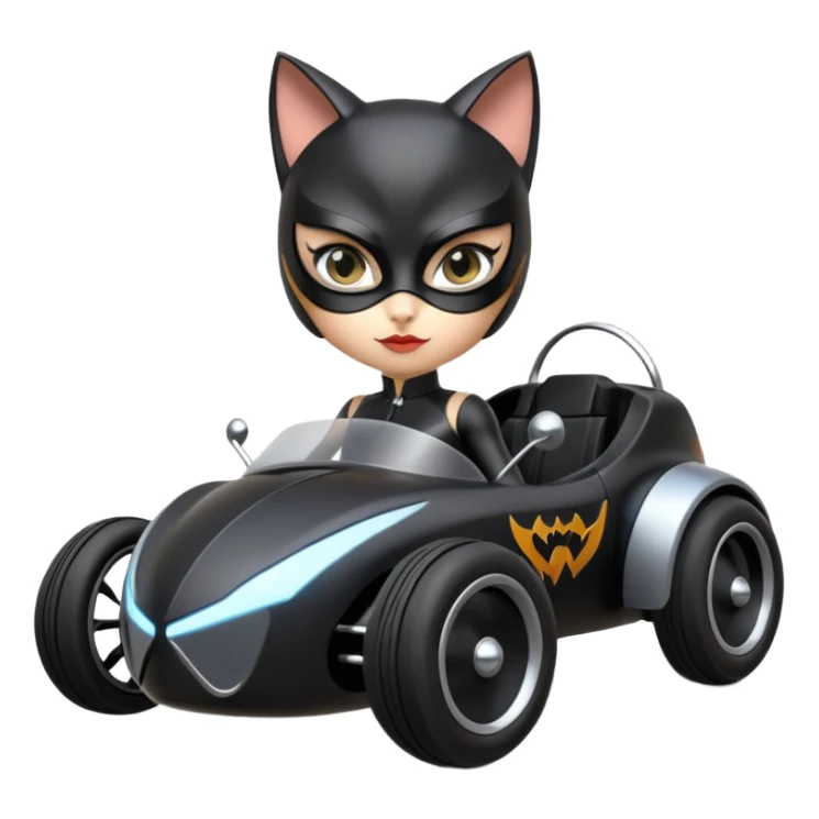 Hot rod Cat Woman’s futuristic Catmobile rc car  sticker