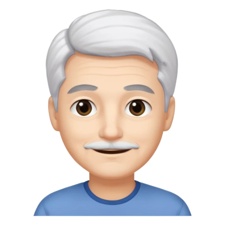 pure white hair,black eyebrows,cute mature Boy,  sticker