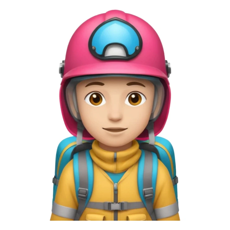 Colorful Helmeted Traveler sticker