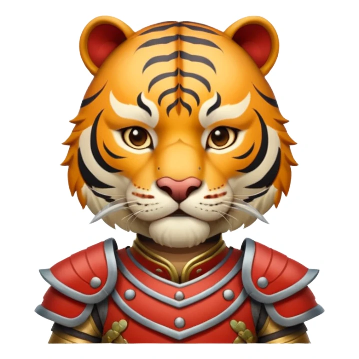 Ancient Chinese tiger warrior with traditional armor sticker