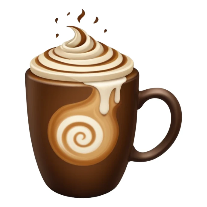 Coffee latte color  creamy and dark brown sticker