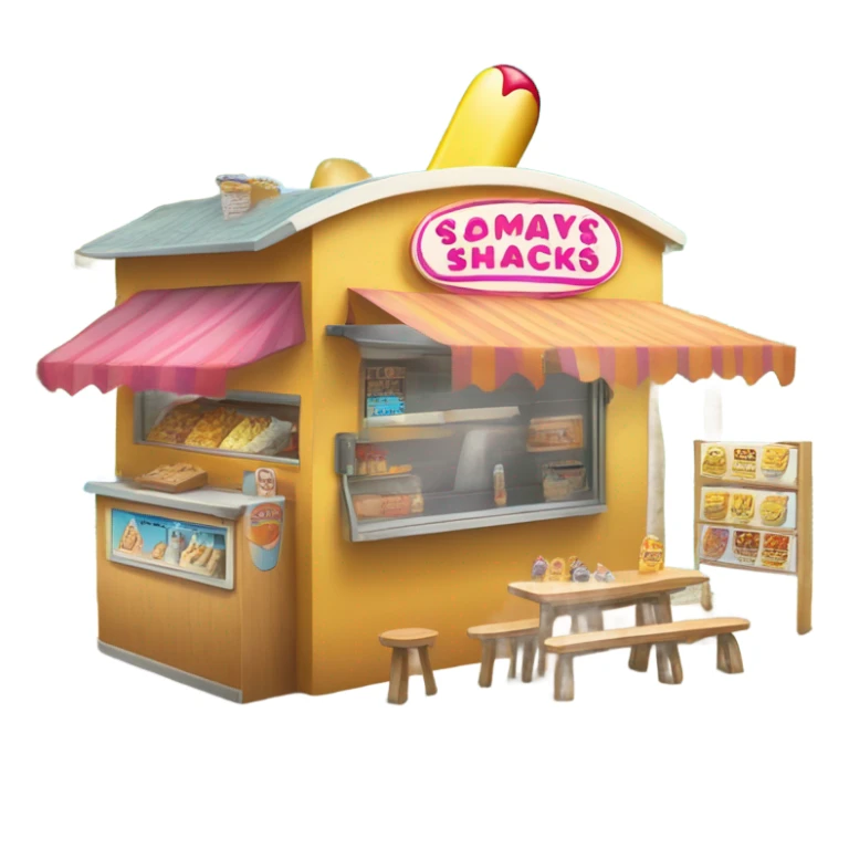 generate a snack shack that you would see at the beach sticker