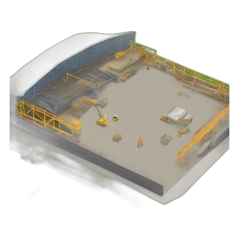 construction yard of a sports facility sticker