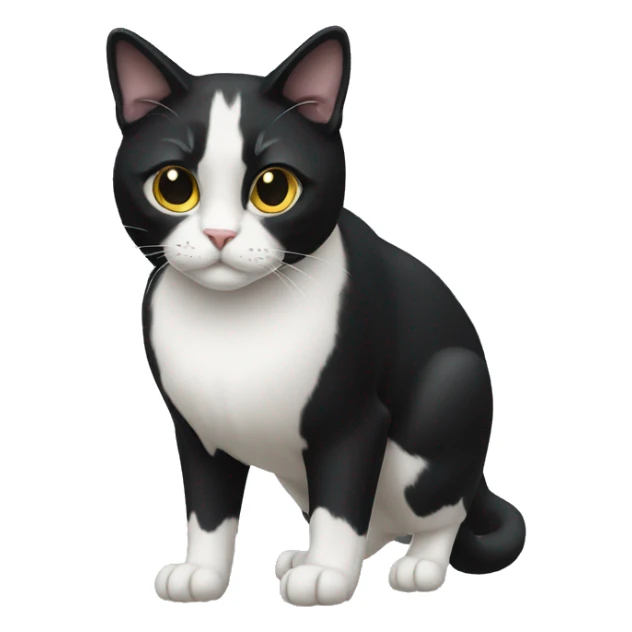 Tuxedo Cat Breed Full Body sticker
