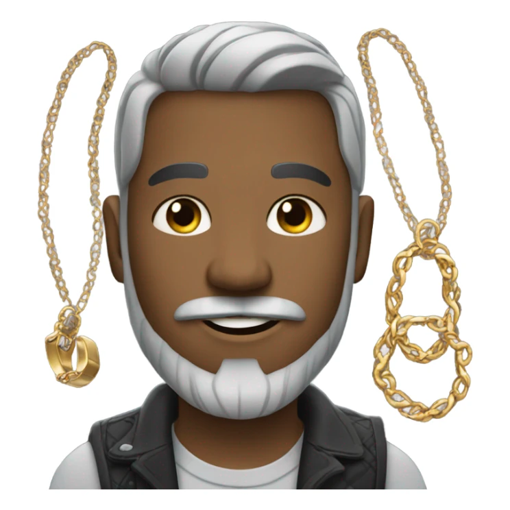 male with jewelry and beard sticker