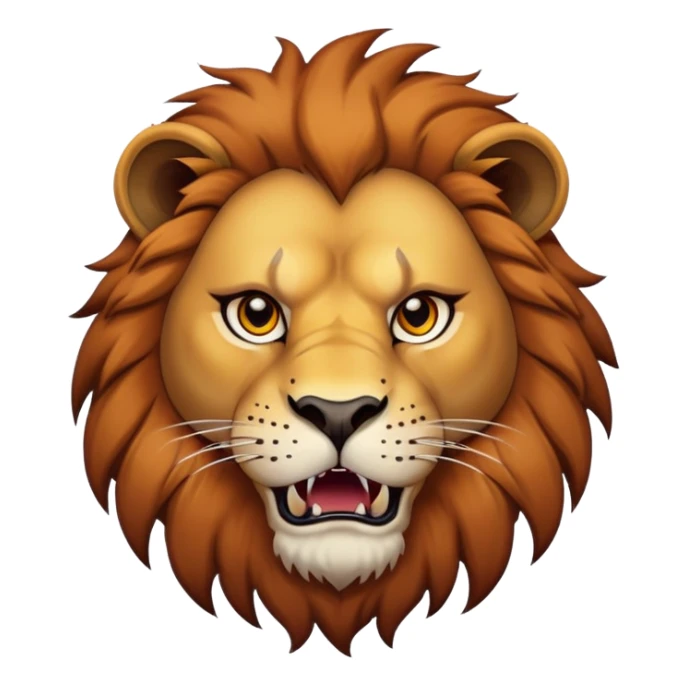 nasty lion looking sideways with mean fierce expression sticker