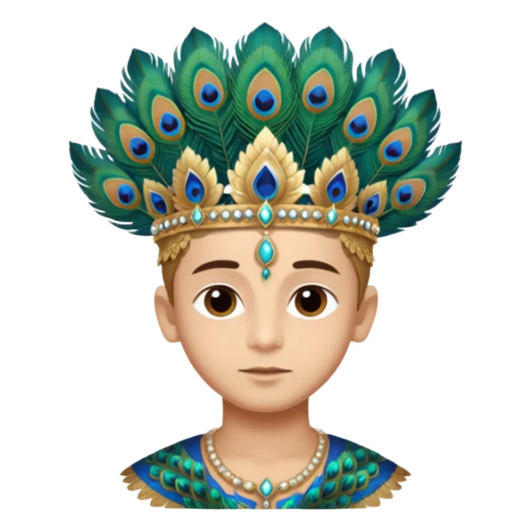 Khatu Shyam Ji the peacock prince boy sticker