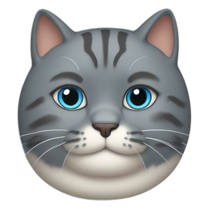 blue fat cat sticker