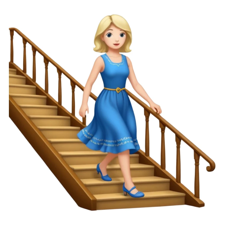 woman going upstair sticker
