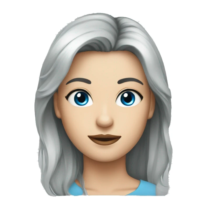 Frau mit blauen Augen und schwarzen Haaren sticker