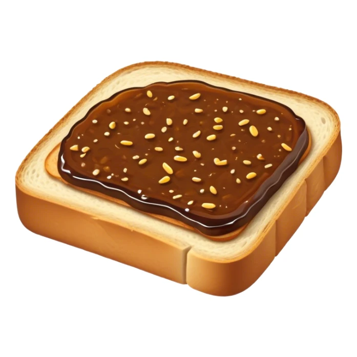 slice of bread with a spread of vegemite sticker