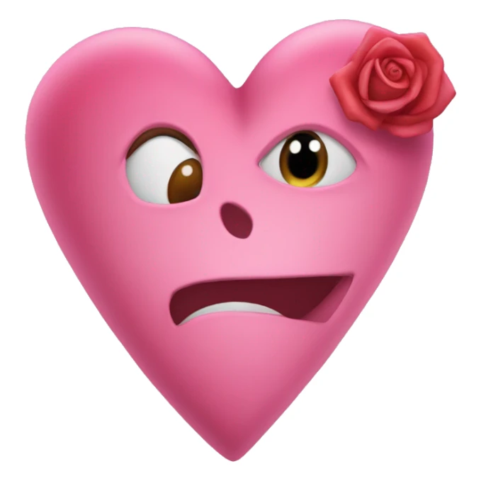 Corazon rosa claso con una casita rosa dentro sticker