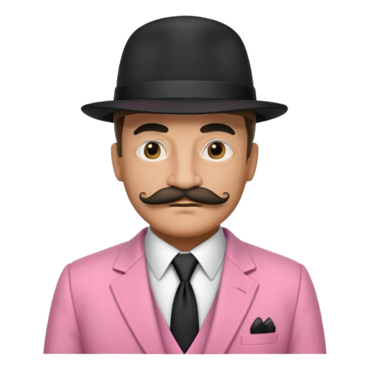 Mobster in Pink Suit – Pink jacket, black tie, mustache, black hat.



 sticker