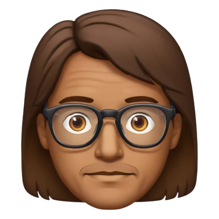 homme brun age moyen brun lunettes sticker