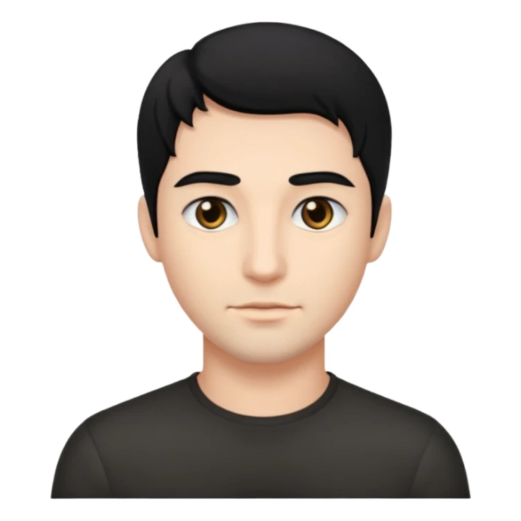 man with black hair and eyes but handsome  sticker