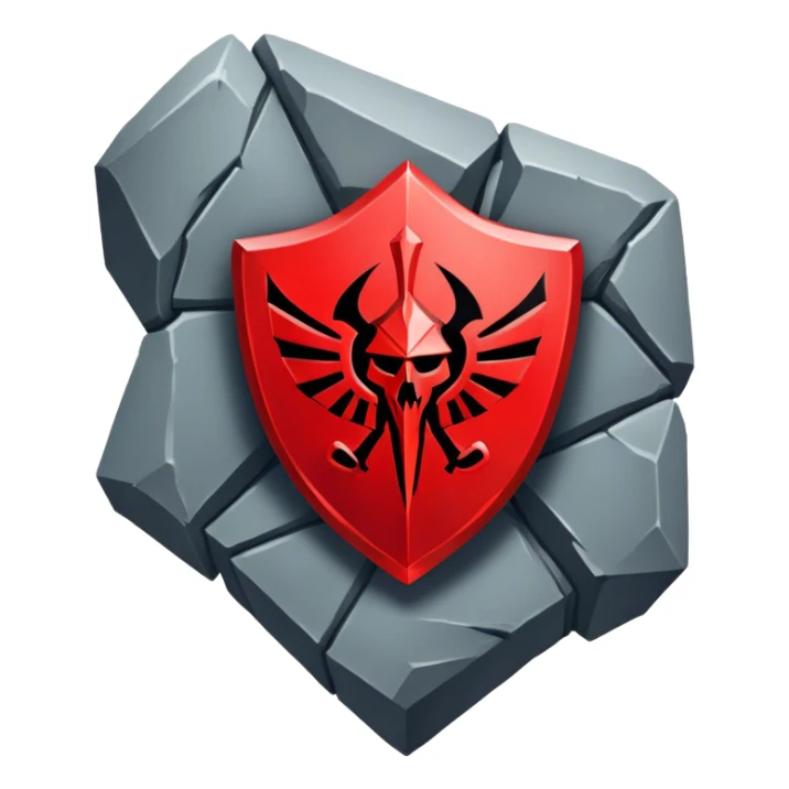 chaos stone shards legion red emblem sticker