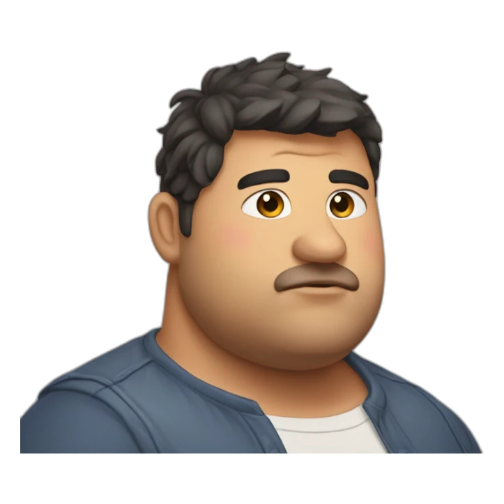 Hombre gordito enamorado sticker